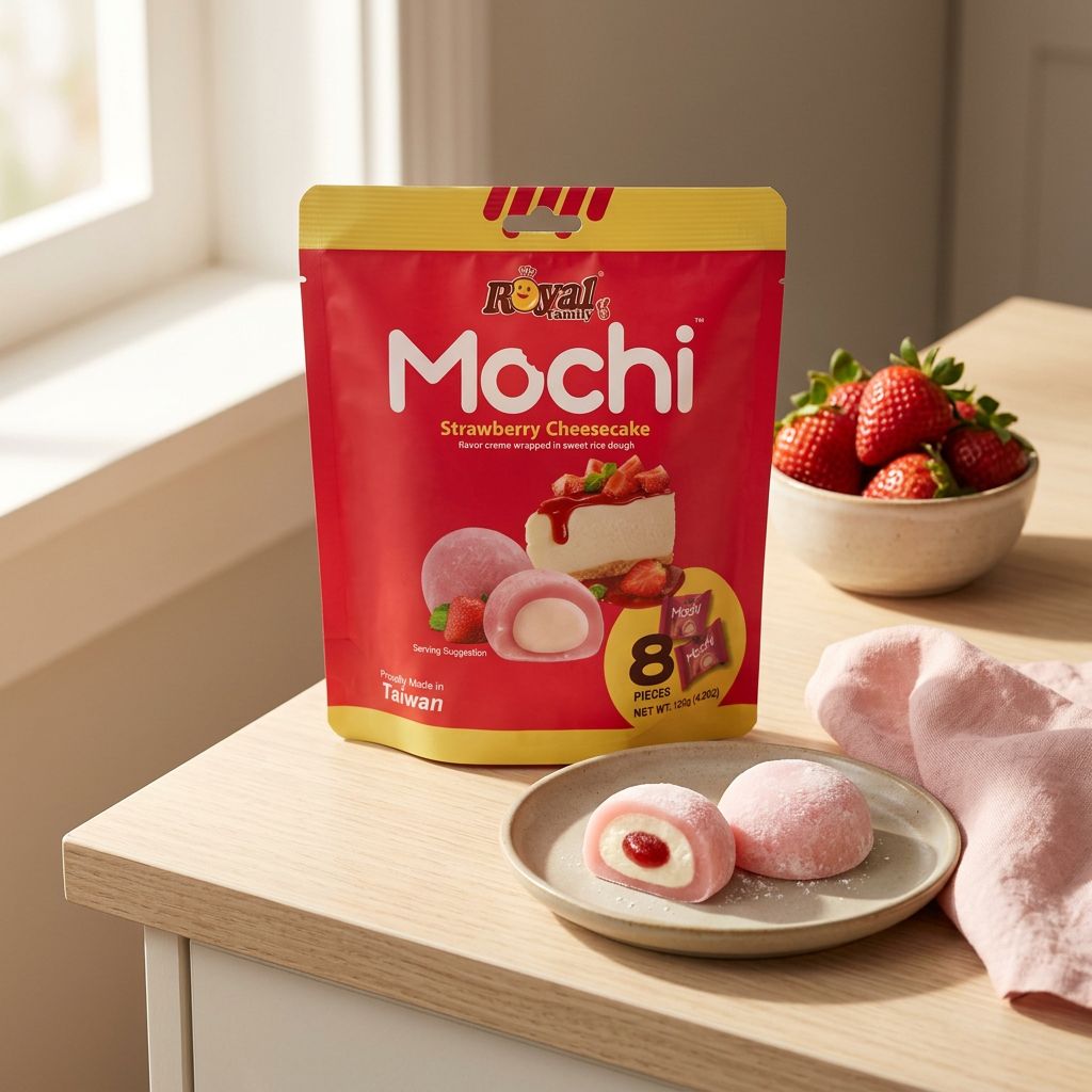 Koninklijke Familie Mochi Kleine Cheesecake Aardbei