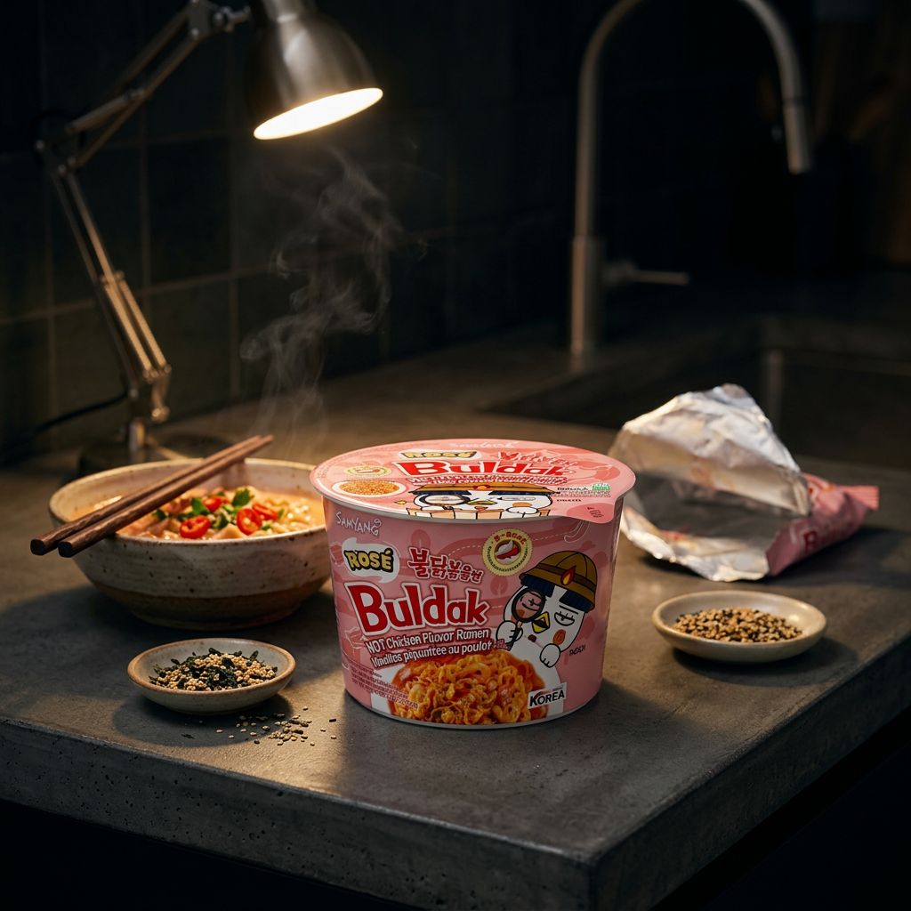 Samyang Ramen Bowl Hete Kip-Rozensaus