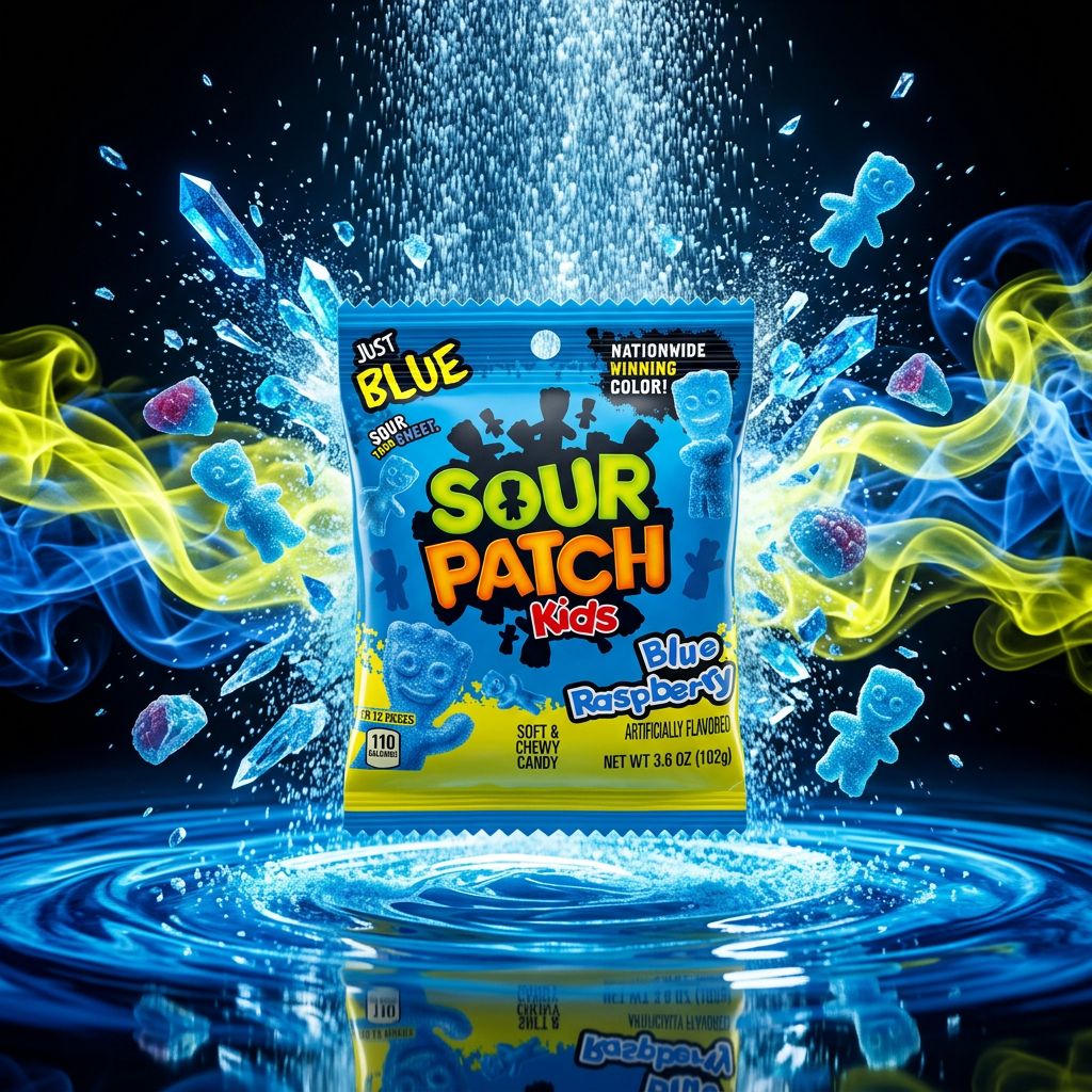 Sour Patch Kids blauwe framboos