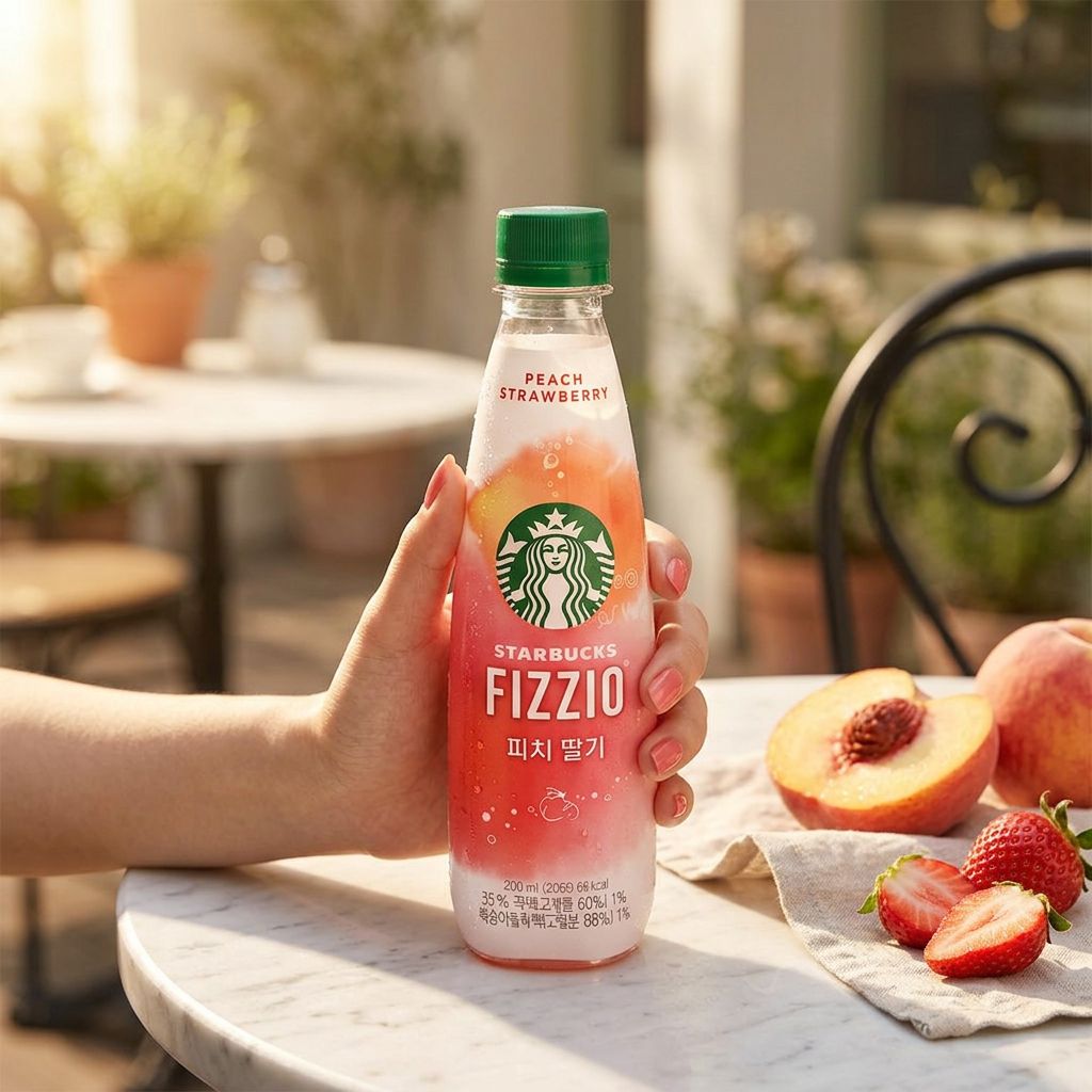 Starbucks Fizzio Peach-aardbei