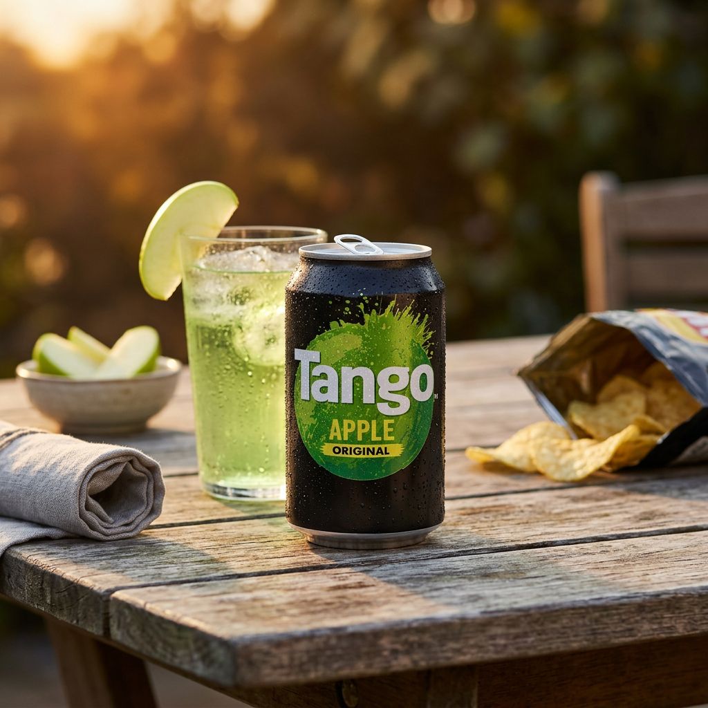 Tango Apple, soda pomme acidulé pétillant en canette, importé du Royaume-Uni, disponible sur My American Shop