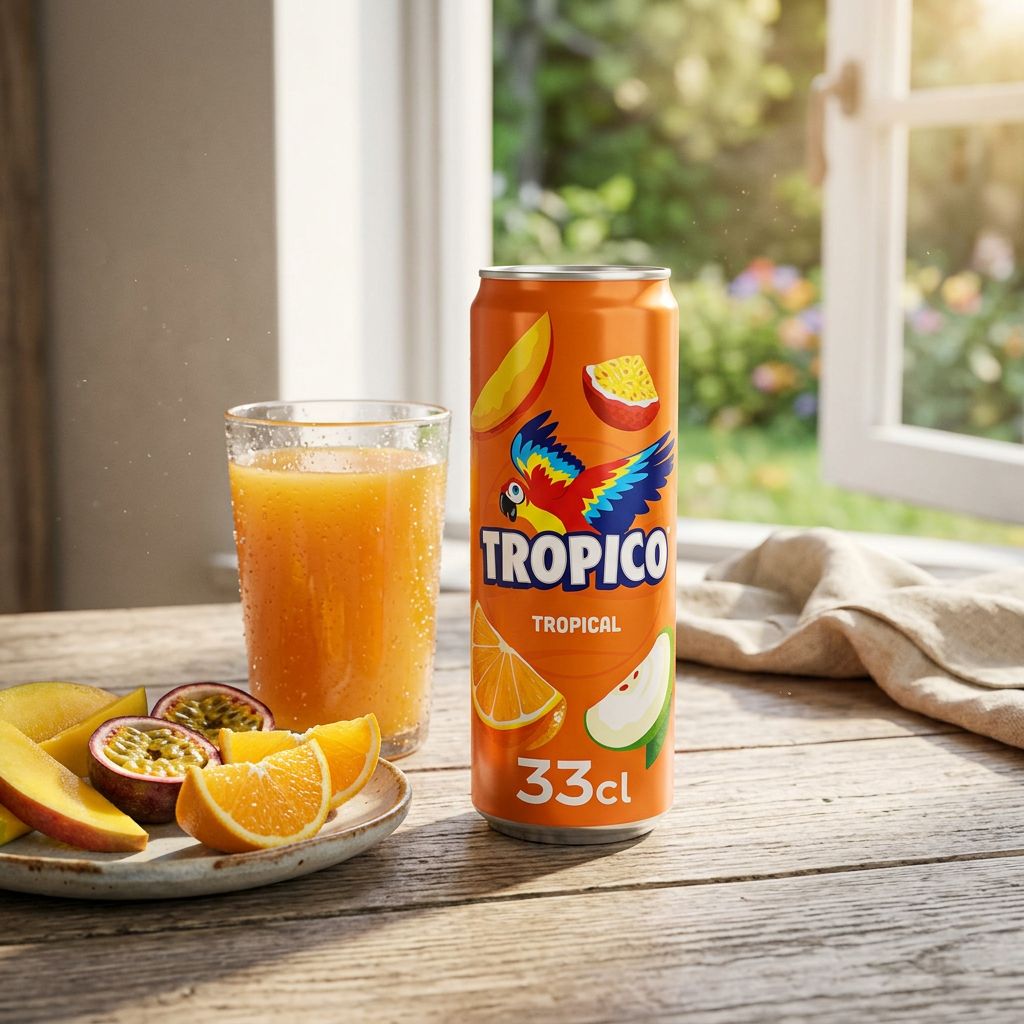 Tropico Tropical jus orange mangue pomme fruit de la passion, boisson fruitée importée, disponible sur My American Shop