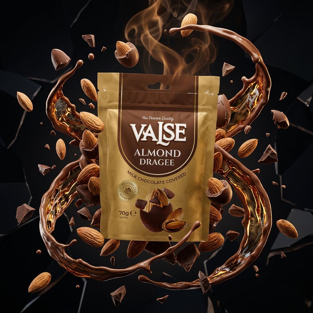 Valse Dragee amandes chocolat au lait, confiserie premium croquante et fondante, disponible sur My American Shop