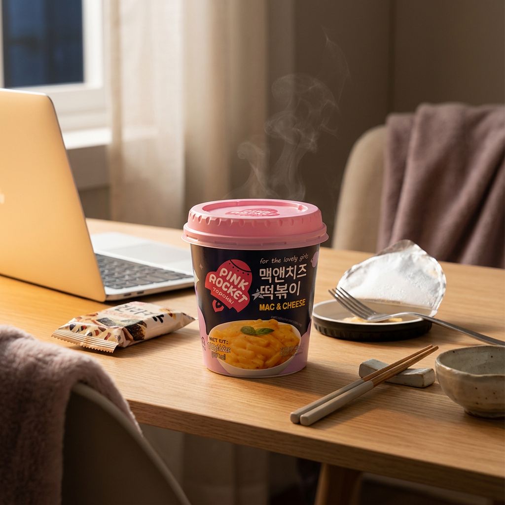 Youngpoong Pink Rocket Cup Topokki Mac & Kaas