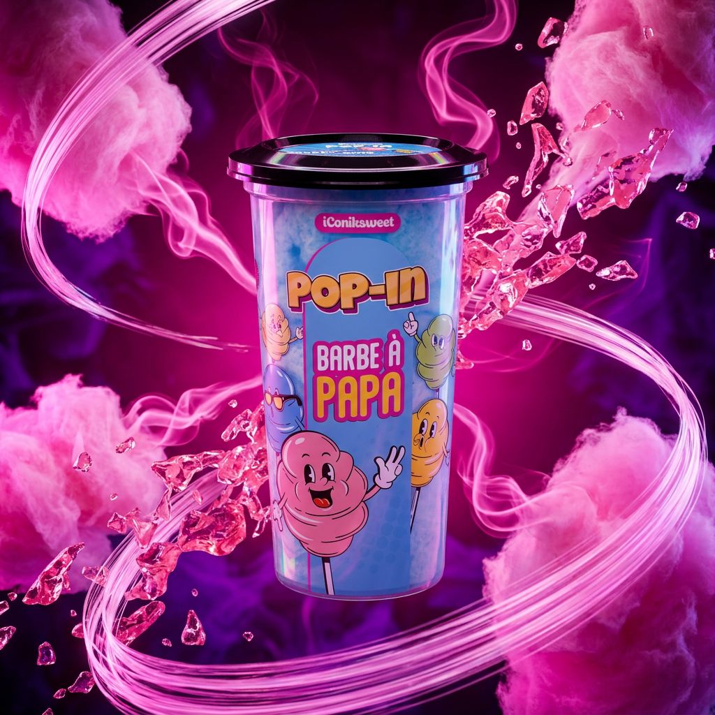 iConiksweet Pop In Cotton Candy Bubble Gum, bonbon américain barbe à papa, disponible sur My American Shop