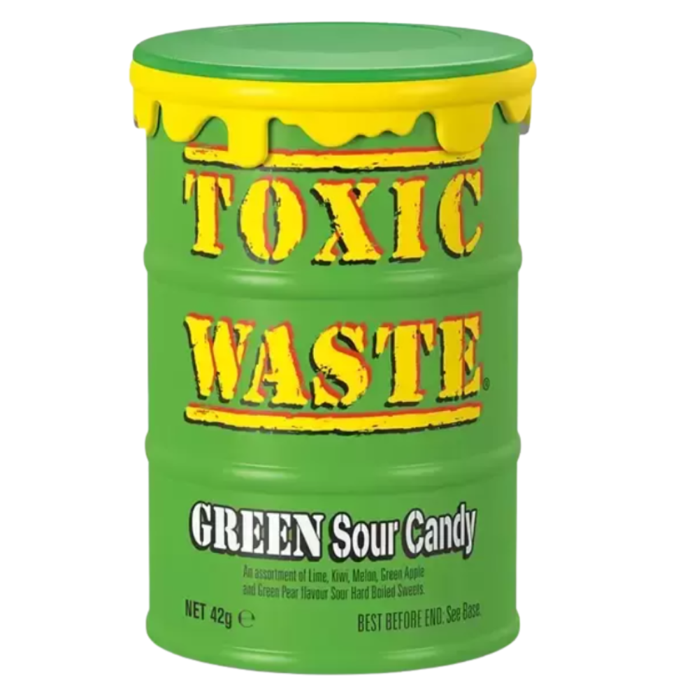 Toxic Waste Green Sour Candy Drum - My American Shop