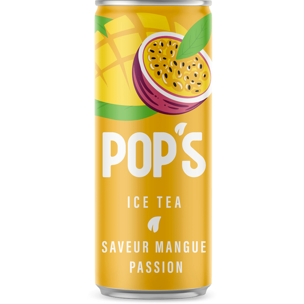 Pop's Ice Tea Mango Passievrucht Blikje