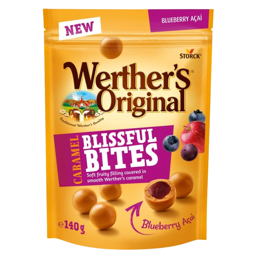Werther's Original Blissful Caramel Bites Blueberry Açai - My American Shop