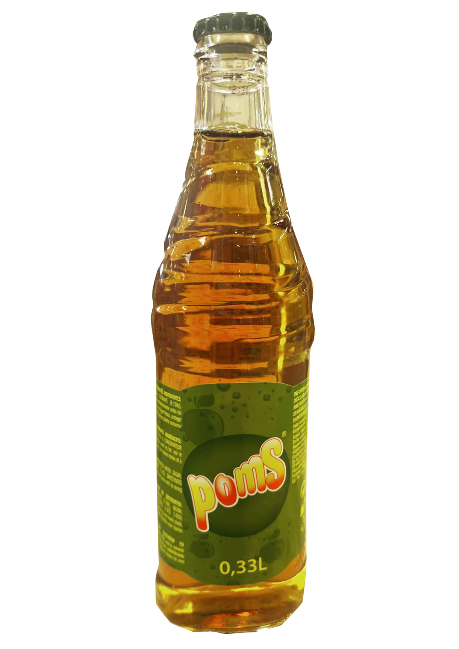 Poms Glass Bottle Apple - My American Shop