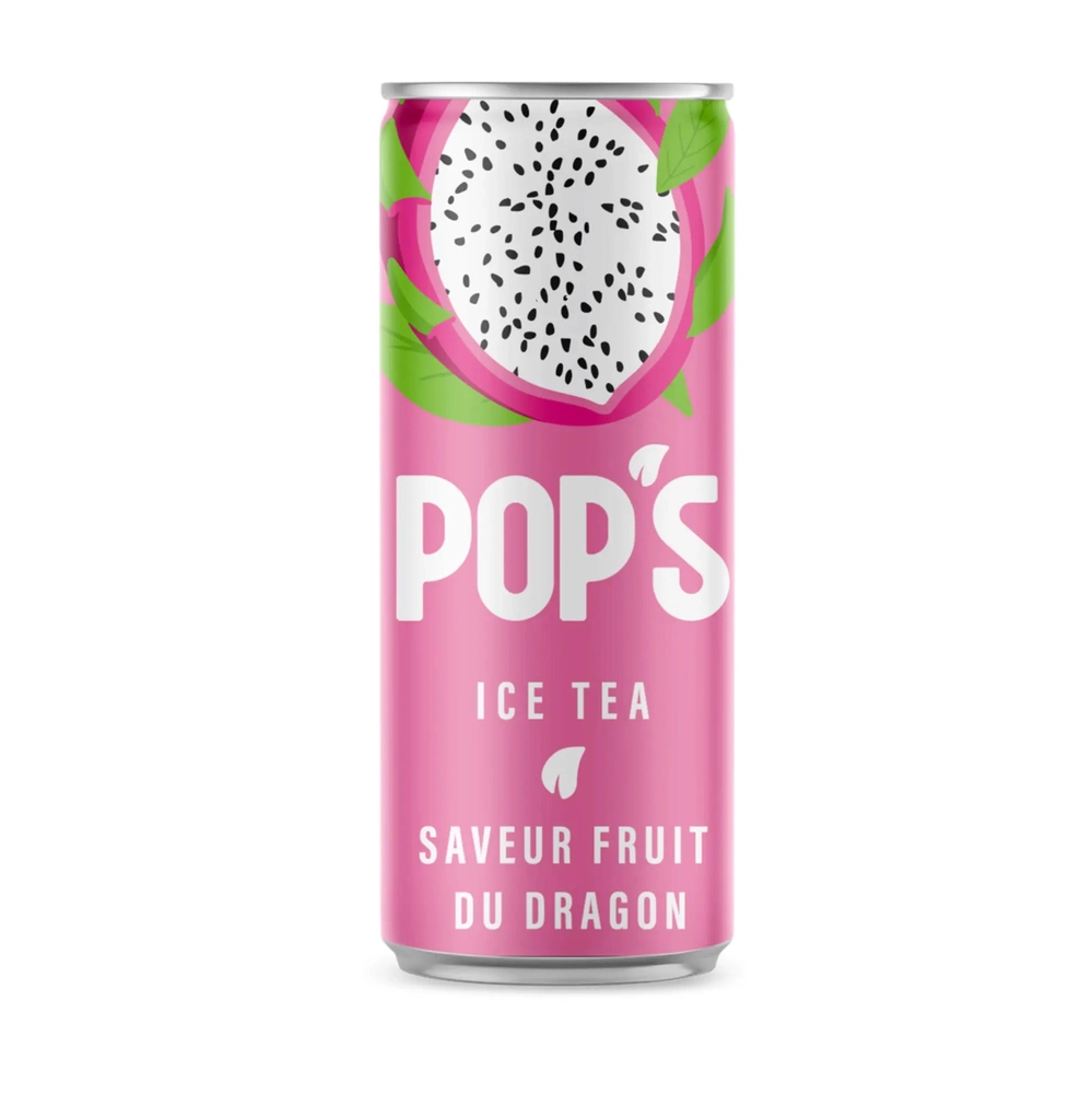 Pop's Ice Tea Drakenfruitblikje