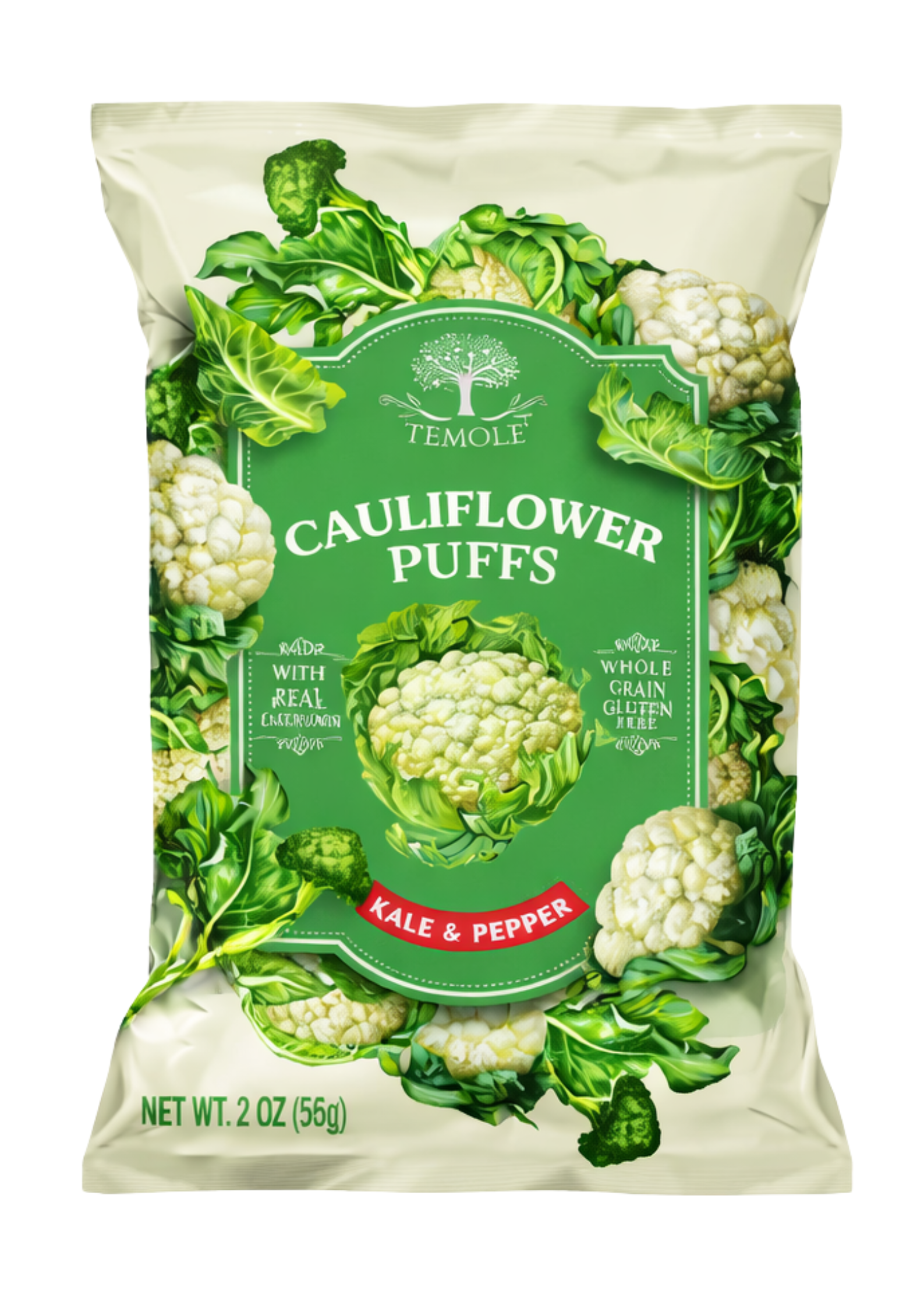 Temole Cauliflower Puffs Kale N' Pepper