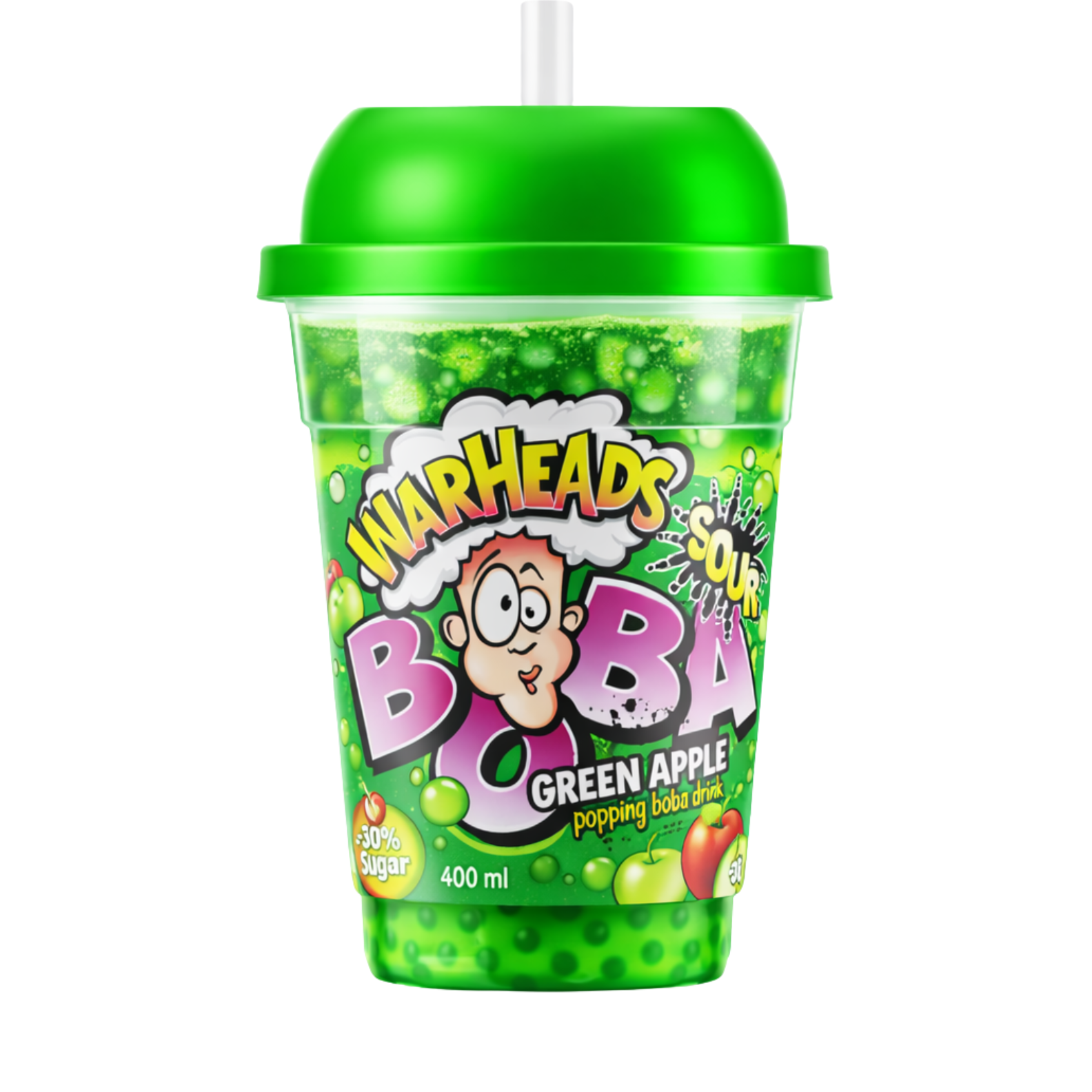 Warheads Boba Sour Green Apple - My American Shop