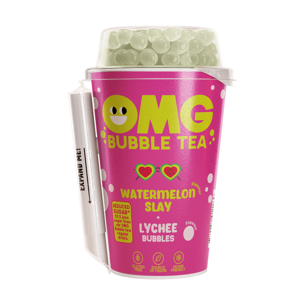 OMG Bubble Tea Watermeloen en Lychee