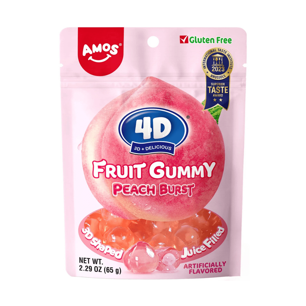 Amos 4D Fruit Gummy Perzik