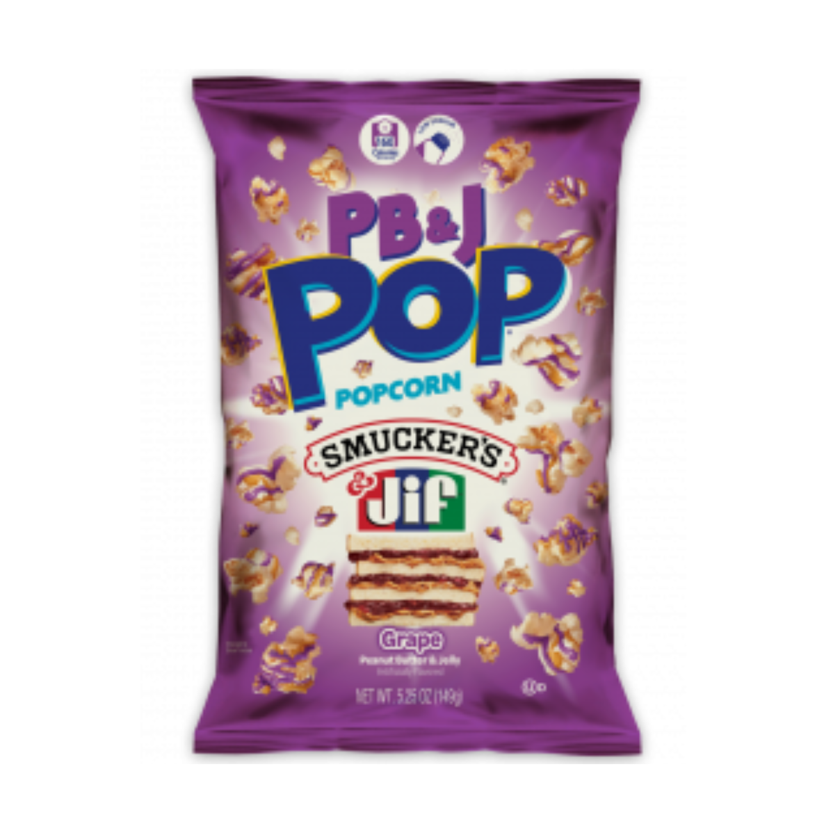 Candy Pop Popcorn Peanut Butter & Jelly Grape - My American Shop