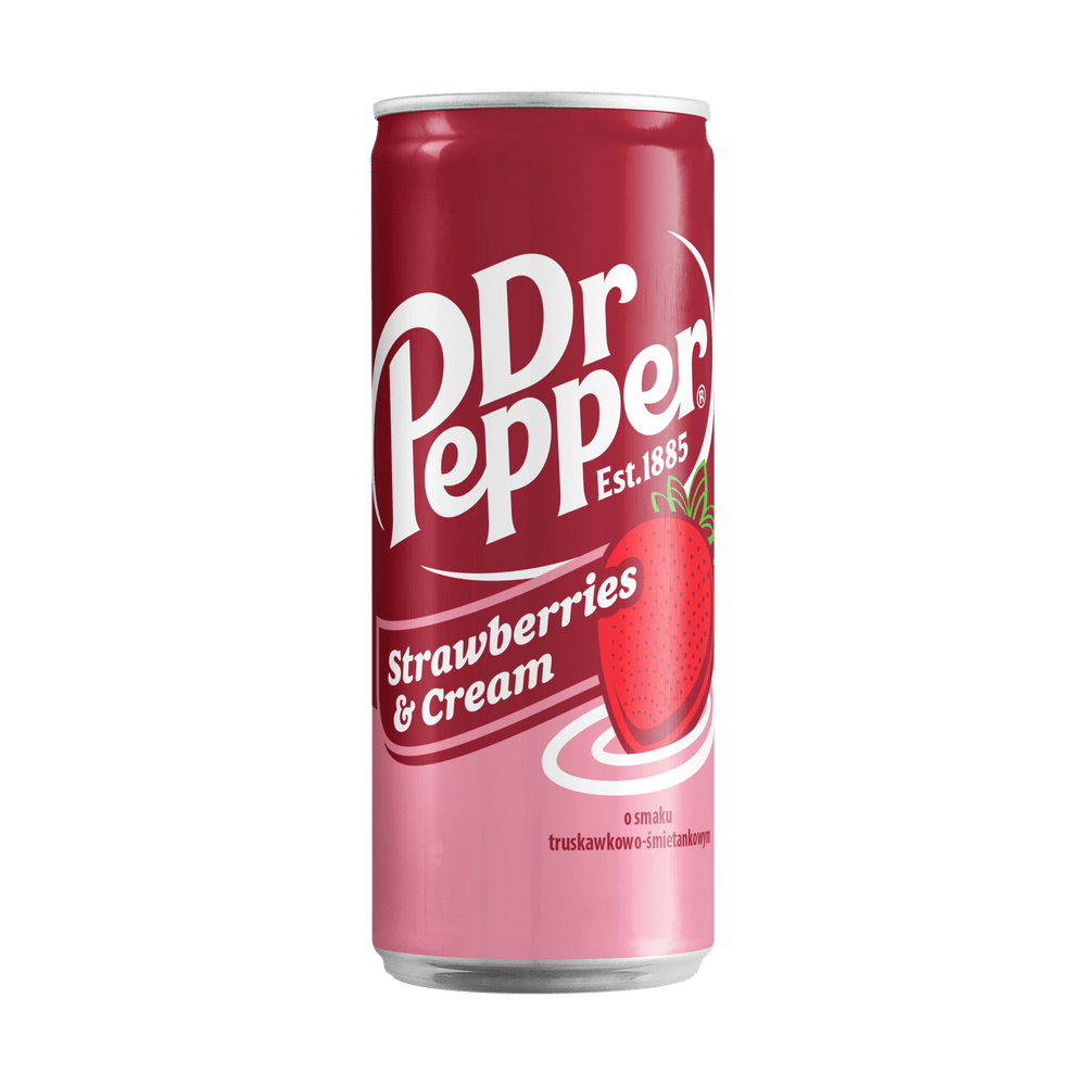 Dr Pepper Slim Can Aardbeien & Crème