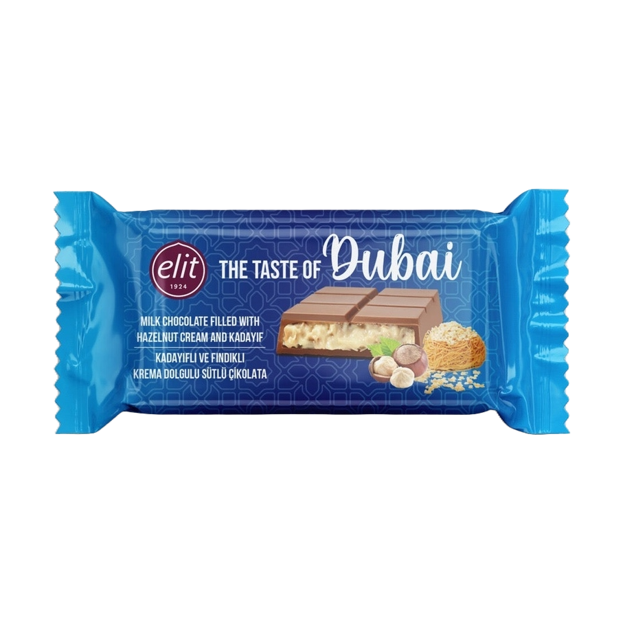 Elit Dubai Melkchocolade-Hazelnootcrème & Kadayif