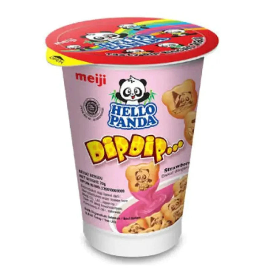 Meiji Hello Panda Dip Dip Strawberry