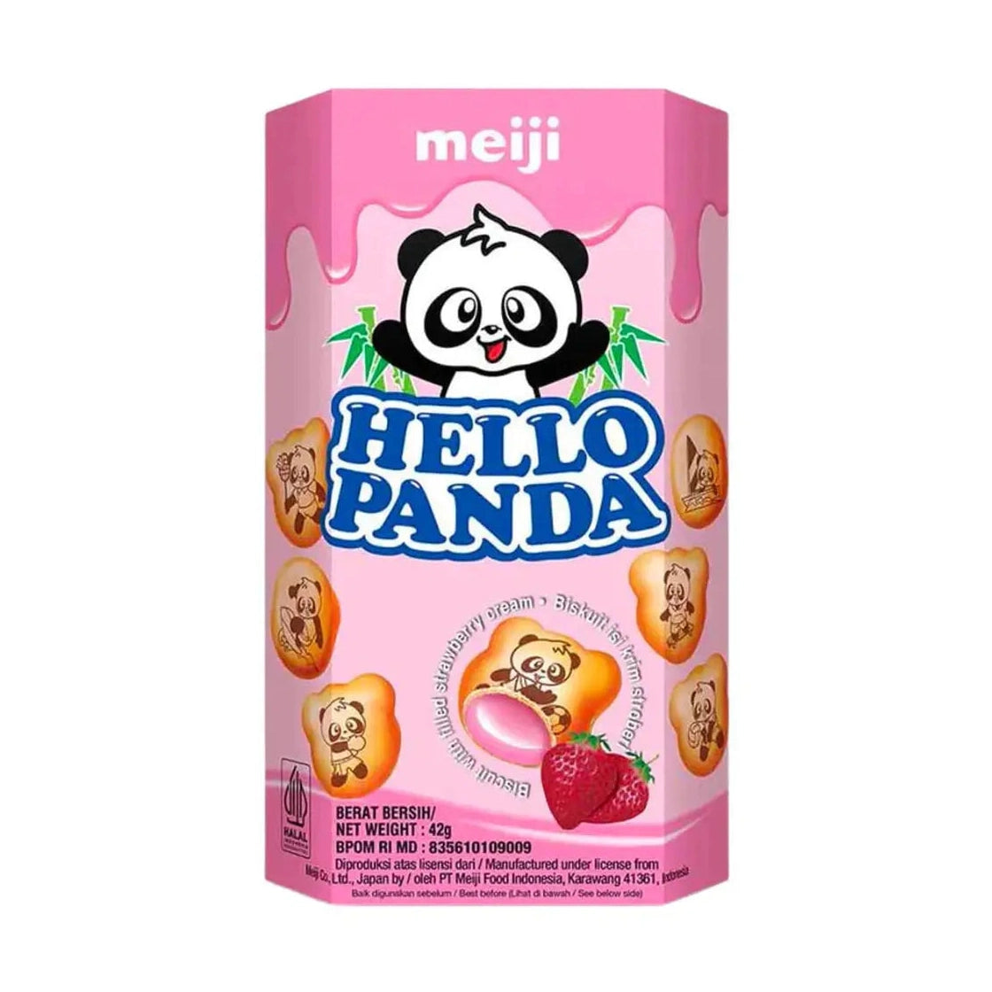 Meiji Hallo Panda Aardbei