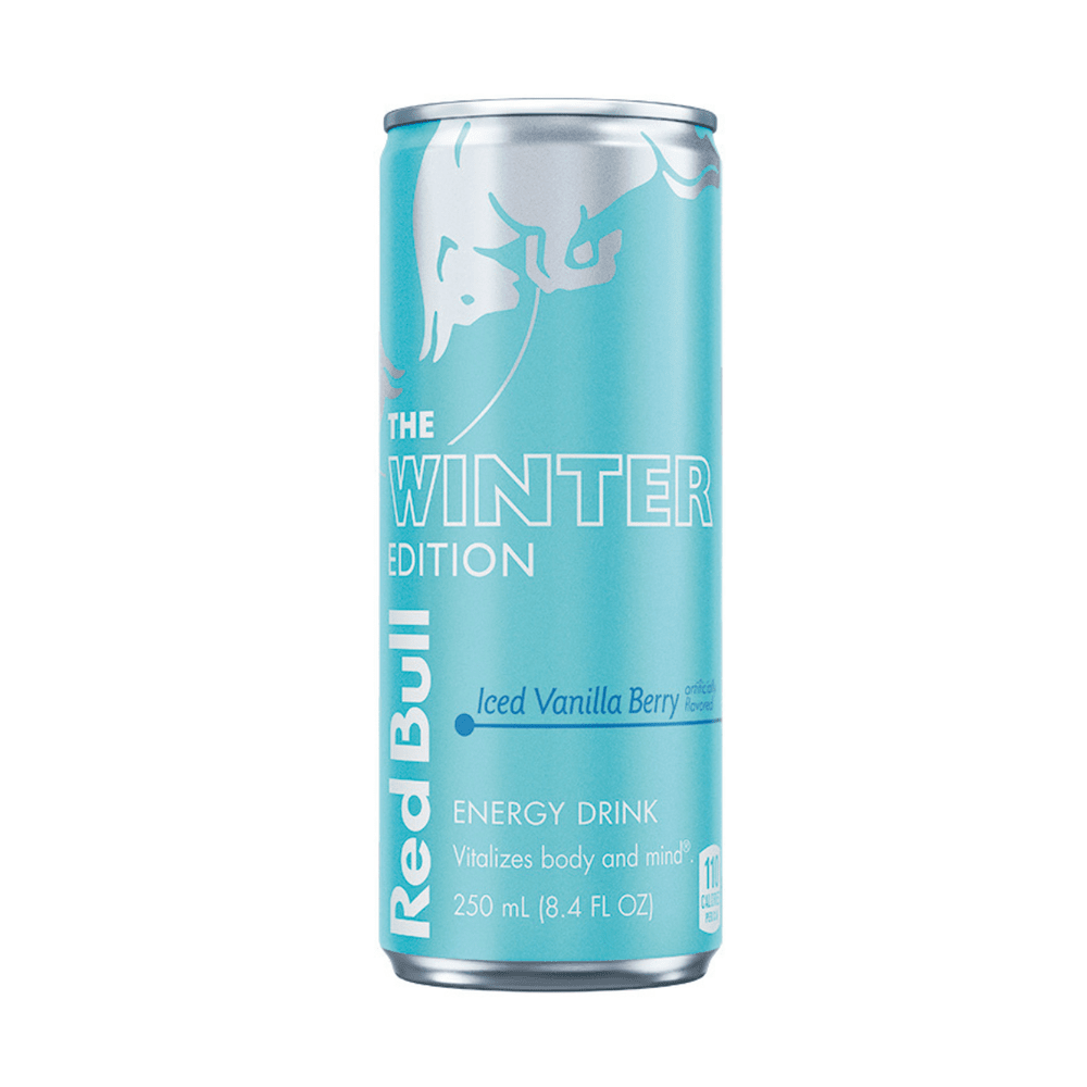 <tc>Red Bull</tc> Suikervrije suikervrije vanille-energiedrank in wintereditie met vanille en bessen.