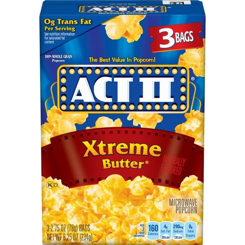 Act 2  Pop Corn Xtreme Butter - My American Shop