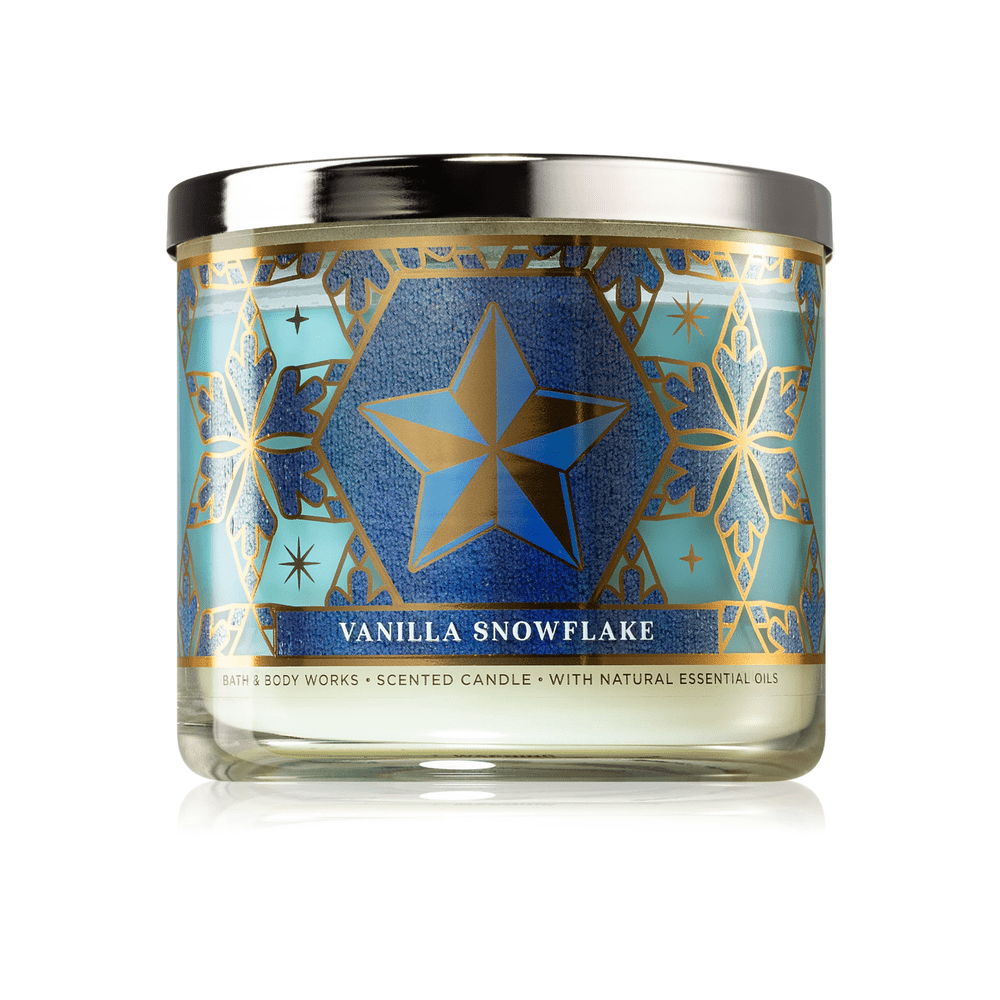 Bougie Bath & Body Works Vanilla Snowflake - My American Shop France