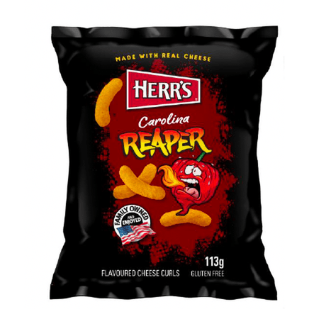 Herr's Carolina Reaper Cheese Curls - My American Shop