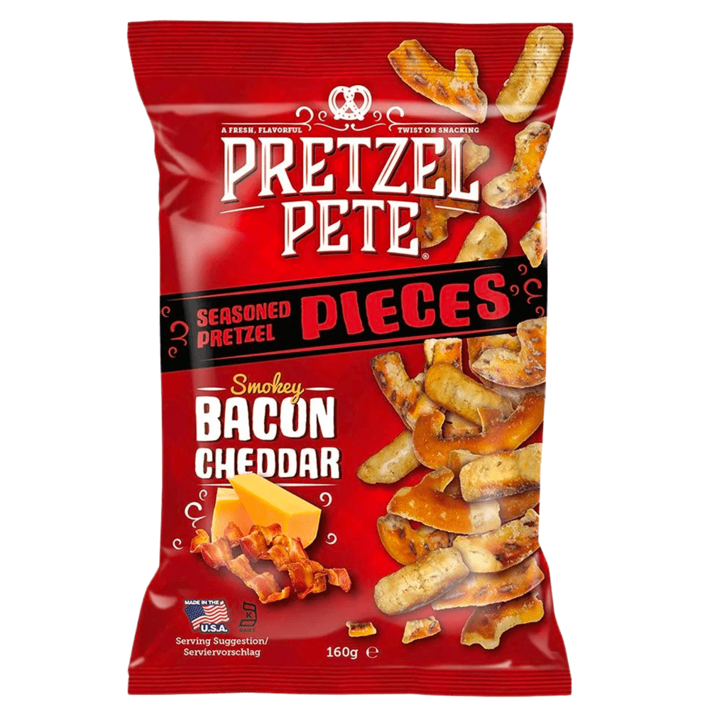 Pretzel Pete Pieces Smokey Bacon Cheddar - My American Shop France
