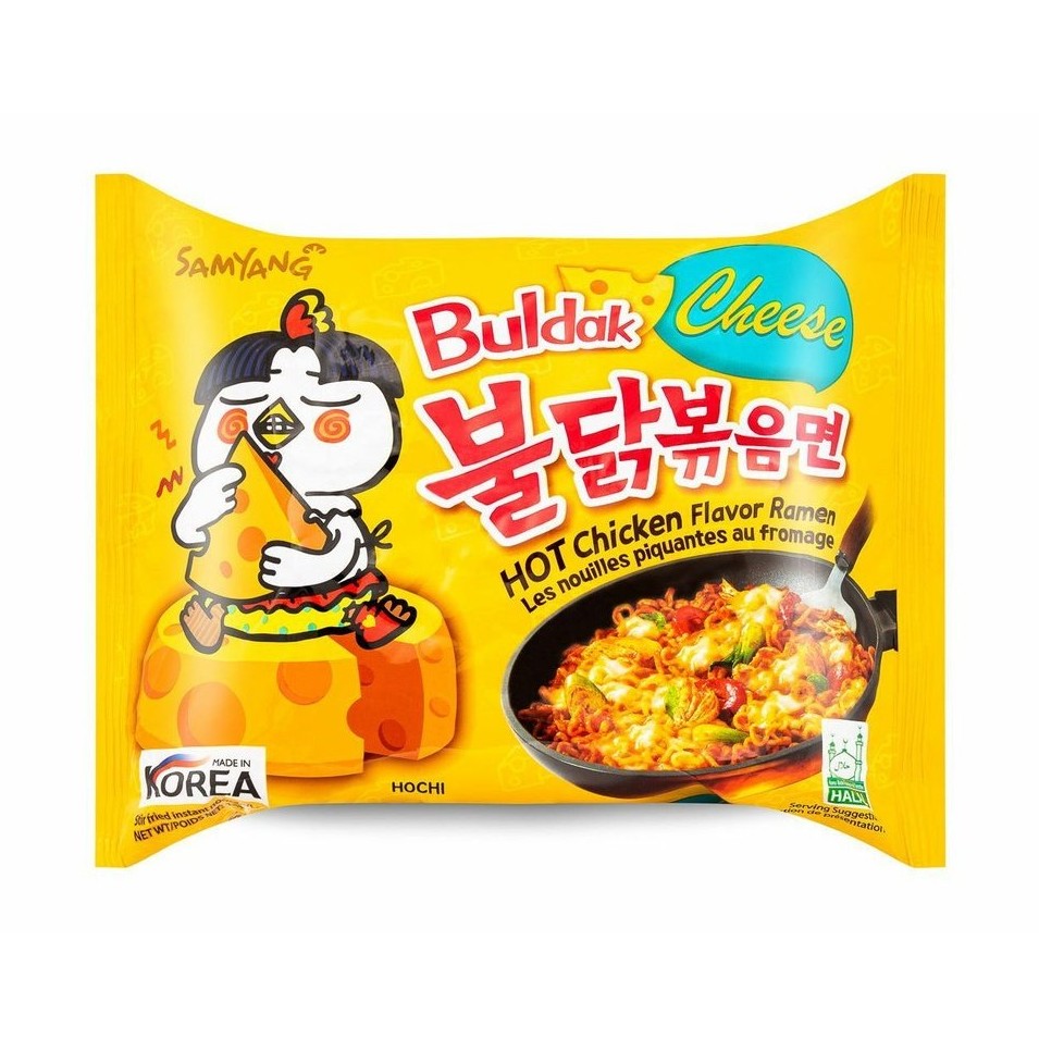 Samyang Ramen Hot Chicken Cheese 140g : ramen coréen épicé poulet mozzarella fromage