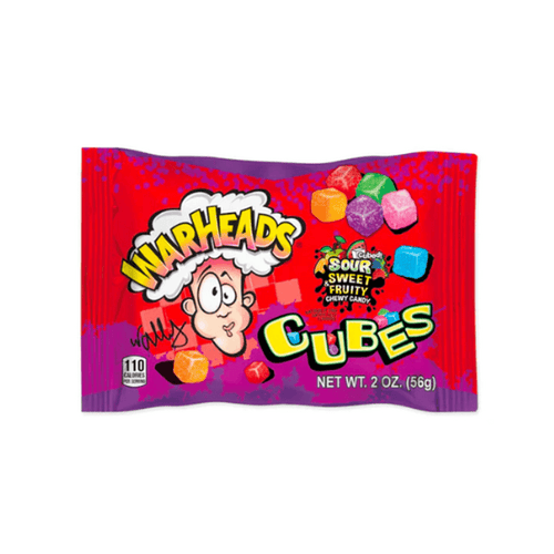 Warheads Chewy Cubes Mildly Sour Peg Bag - My American Shop France